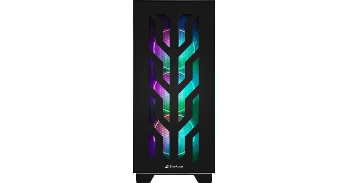 Sharkoon ELITE SHARK CA300T, Big-Tower-Gehäuse(schwarz, 2x gehärtetes Glas, Outlet)