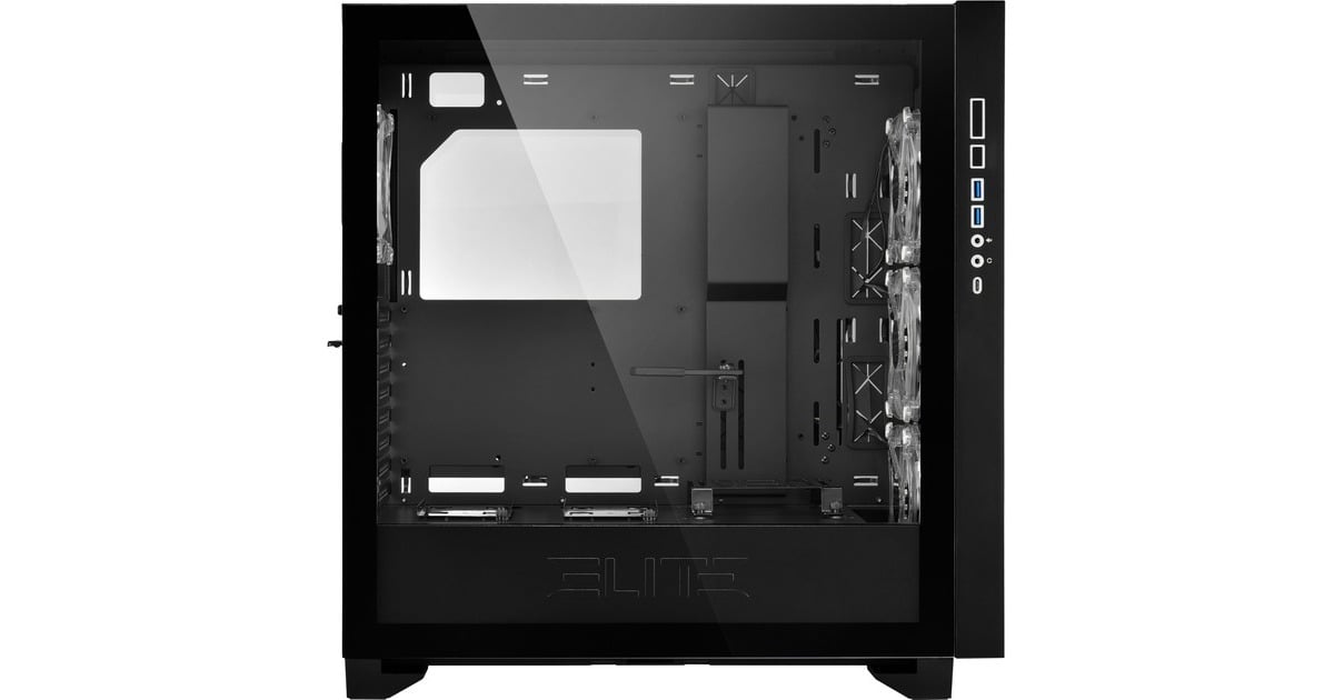 Sharkoon ELITE SHARK CA300T, Big-Tower-Gehäuse(schwarz, 2x gehärtetes Glas, Outlet)