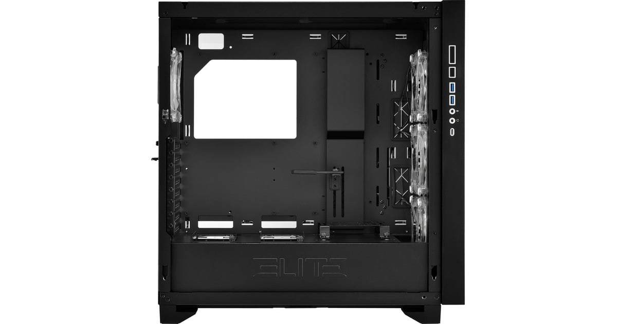 Sharkoon ELITE SHARK CA300T, Big-Tower-Gehäuse(schwarz, 2x gehärtetes Glas, Outlet)