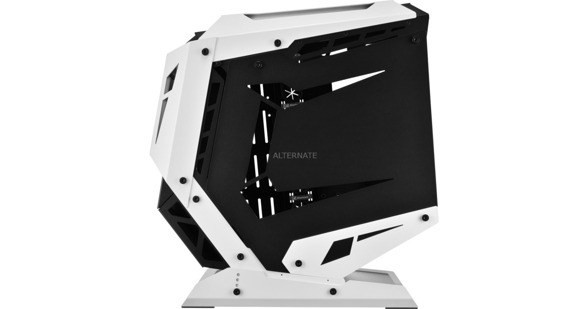 Sharkoon ELITE SHARK CA700, Tower-Gehäuse(schwarz/weiß, Seitenteil aus gehärtetem Glas)