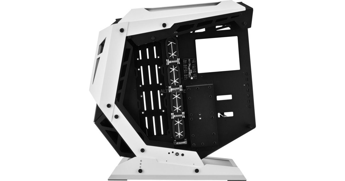 Sharkoon ELITE SHARK CA700, Tower-Gehäuse(schwarz/weiß, Seitenteil aus gehärtetem Glas)