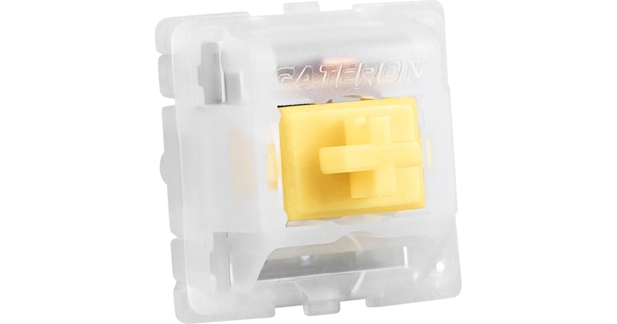 Sharkoon Gateron Cap Milky-Yellow Switch-Set, Tastenschalter(gelb/weiß, 35 Stück)