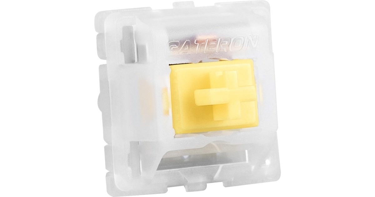Sharkoon Gateron Cap V2 Milky-Yellow Switch-Set, Tastenschalter(gelb/transparent, 35 Stück)