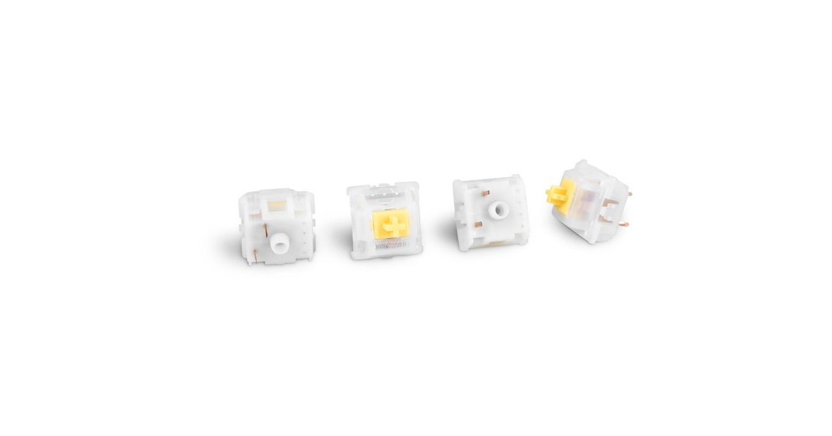 Sharkoon Gateron Cap V2 Milky-Yellow Switch-Set, Tastenschalter(gelb/transparent, 35 Stück)
