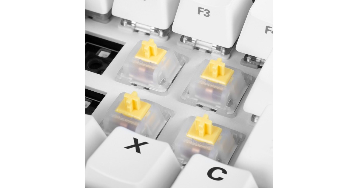 Sharkoon Gateron Cap V2 Milky-Yellow Switch-Set, Tastenschalter(gelb/transparent, 35 Stück)