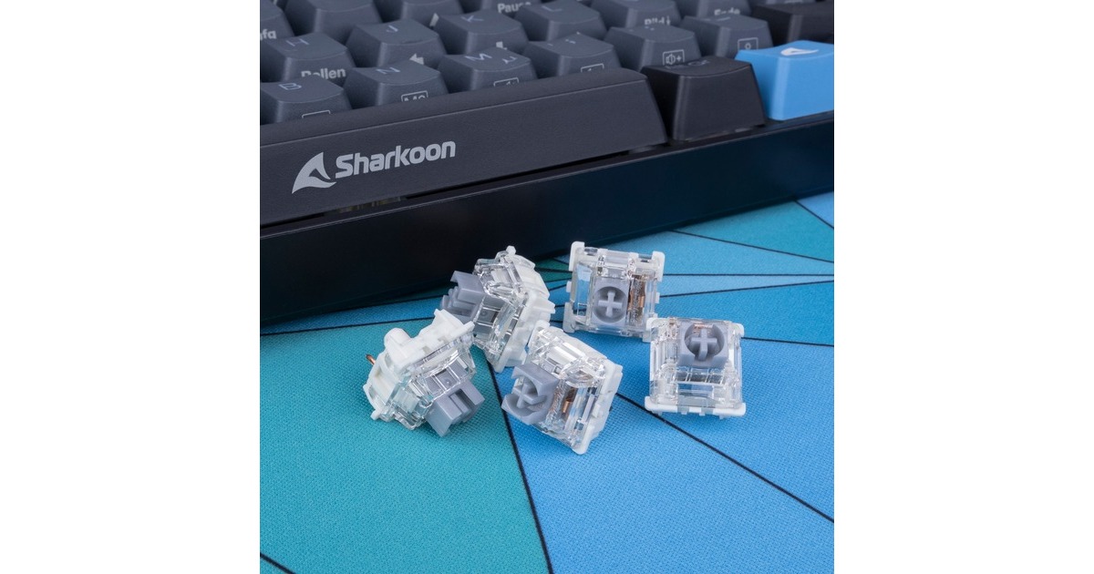 Sharkoon Gateron Pro 2.0 Silver Switch-Set, Tastenschalter(silber/transparent, 35 Stück)