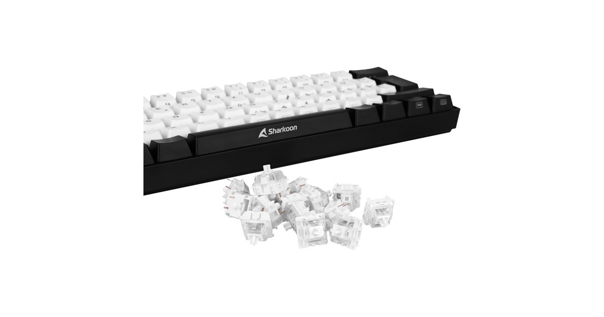 Sharkoon Gateron Pro White Switch-Set, Tastenschalter(weiß/transparent, 35 Stück)