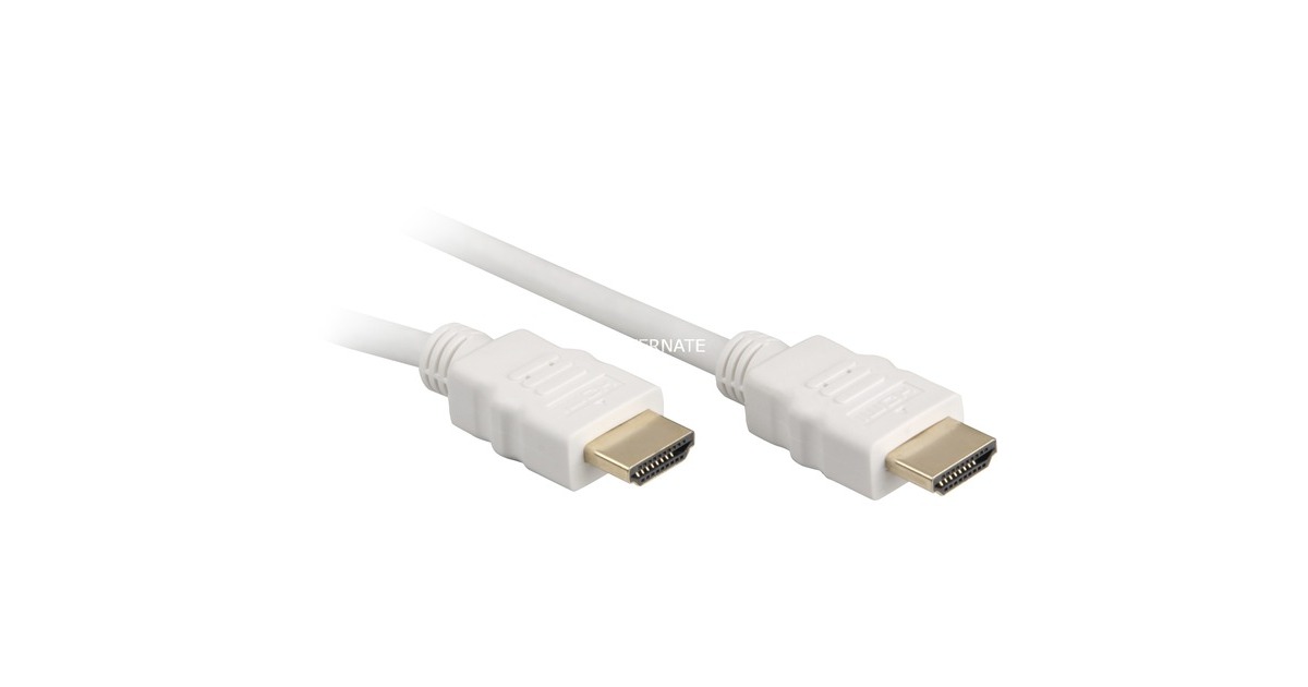 Sharkoon High Speed HDMI-Kabel mit Ethernet(weiß, 1 Meter)
