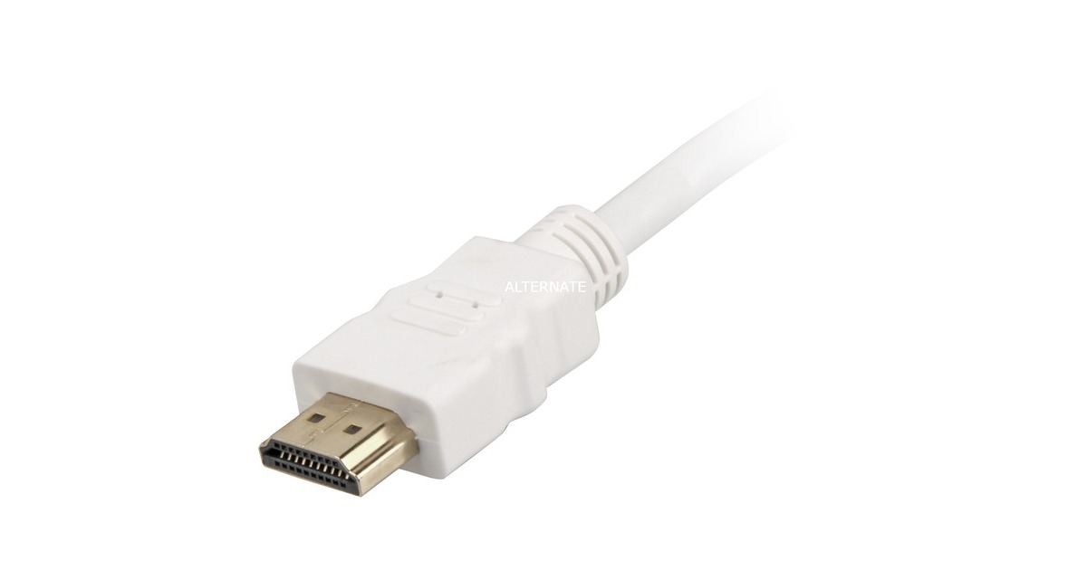 Sharkoon High Speed HDMI-Kabel mit Ethernet(weiß, 1 Meter)