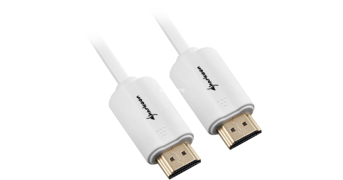 HDMI Stecker(weiß, 2 Meter, HDMI 2.0 4K)