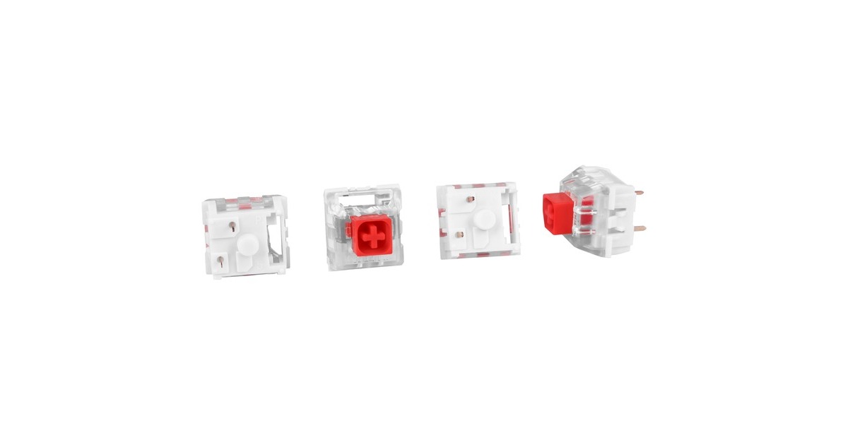 Sharkoon Kailh Box Red Switch-Set, Tastenschalter(rot/transparent, 35 Stück)