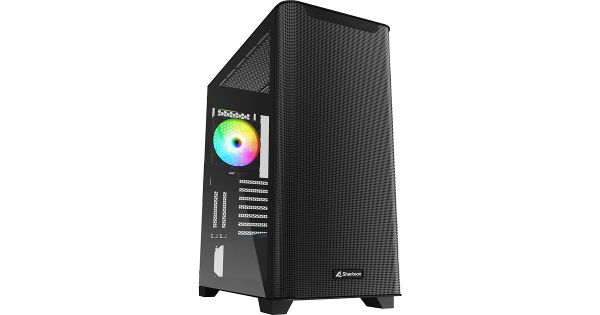 Sharkoon M30 RGB, Tower-Gehäuse(schwarz, Gehärtetes Glas)