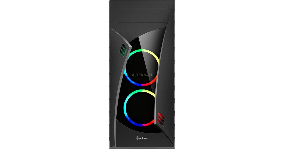 Sharkoon NIGHT SHARK RGB, Tower-Gehäuse(schwarz, Window-Kit)