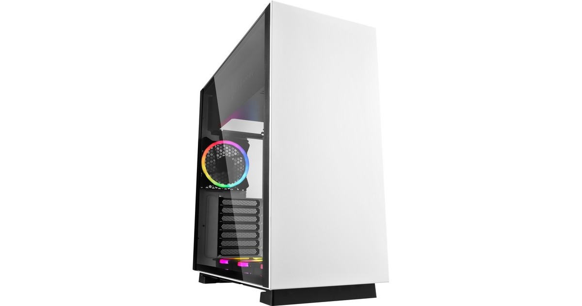 Sharkoon PURE STEEL White RGB, Tower-Gehäuse(weiß, gehärtetes Glas)