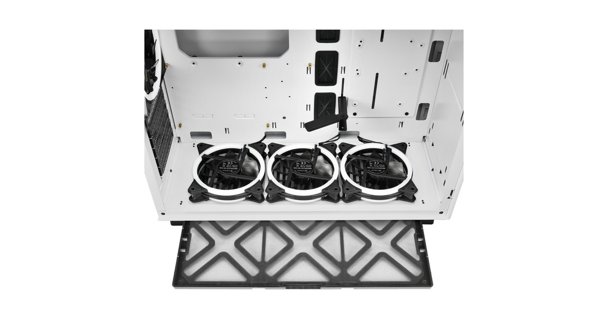 Sharkoon PURE STEEL White RGB, Tower-Gehäuse(weiß, gehärtetes Glas)