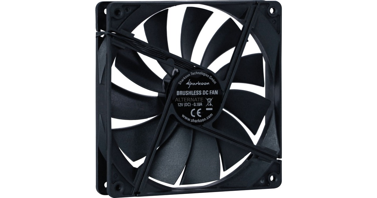 Sharkoon PWM Fan 1000 140x140x25, Gehäuselüfter(schwarz)