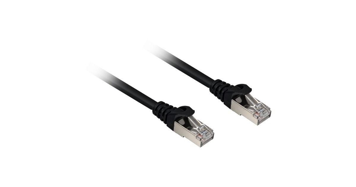 Sharkoon Patchkabel RJ45 Cat.6a SFTP(schwarz, 5 Meter, LSOH (Halogenfrei))