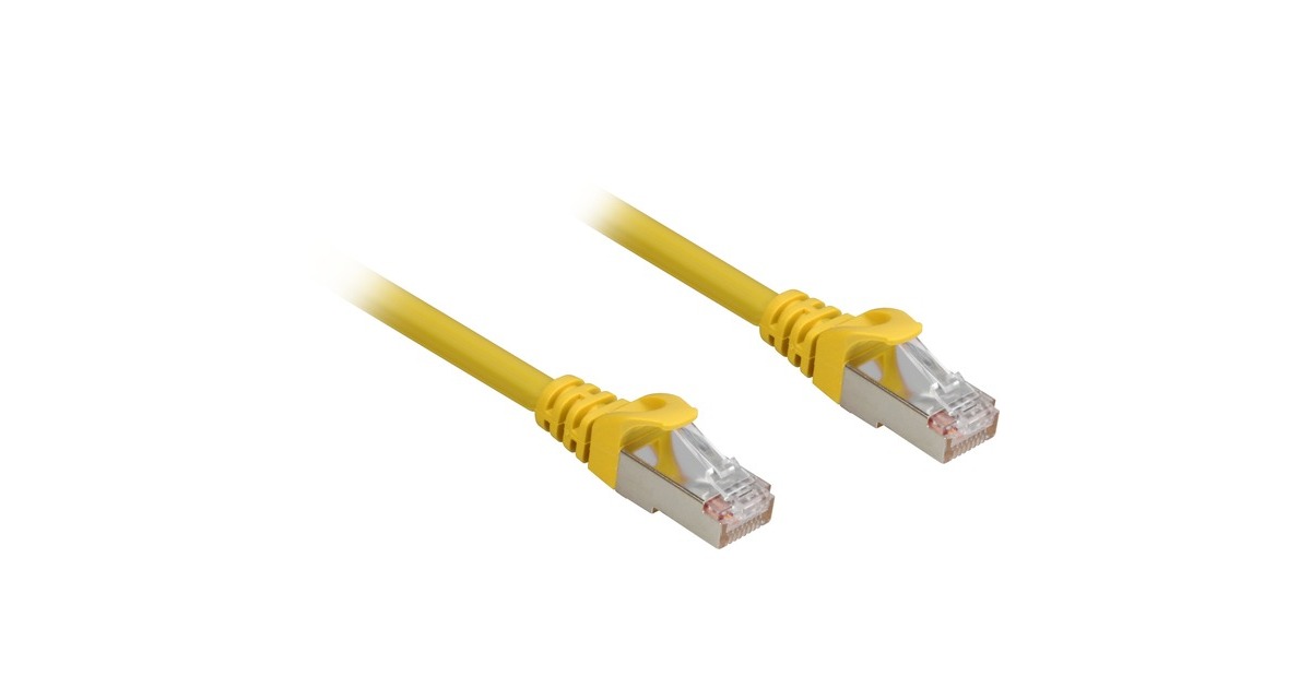 Sharkoon Patchkabel RJ45 Cat.6a SFTP(gelb, 25 cm, LSOH (Halogenfrei))
