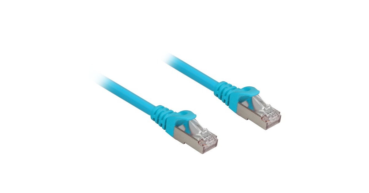 Sharkoon Patchkabel RJ45 Cat.6a SFTP(blau, 25 cm, LSOH (Halogenfrei))