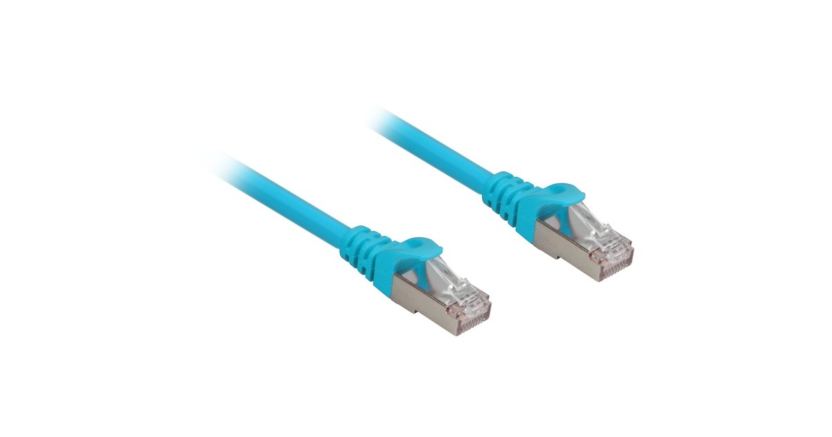 Sharkoon Patchkabel RJ45 Cat.6a SFTP(blau, 10 Meter, LSOH (Halogenfrei))