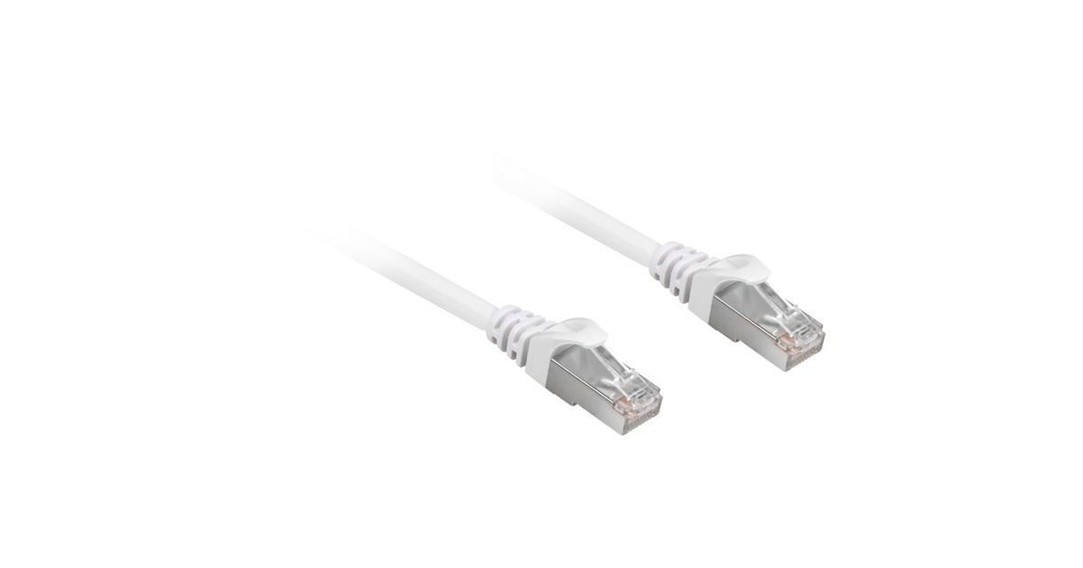 Sharkoon Patchkabel RJ45 Cat.6a SFTP(weiß, 25 cm, LSOH (Halogenfrei))