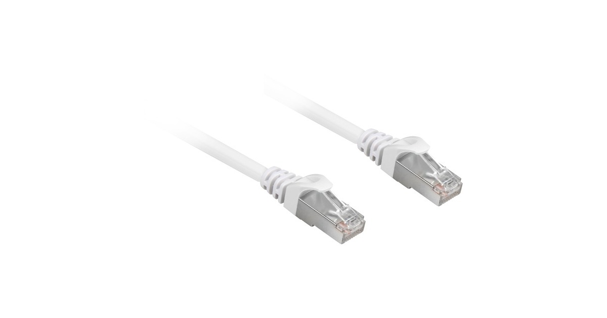 Sharkoon Patchkabel RJ45 Cat.6a SFTP(weiß, 10 Meter, LSOH (Halogenfrei))
