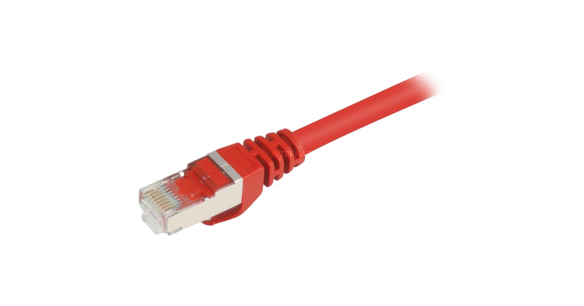 RJ45 Stecker CAT.6 S/FTP(rot, 1,5 Meter)