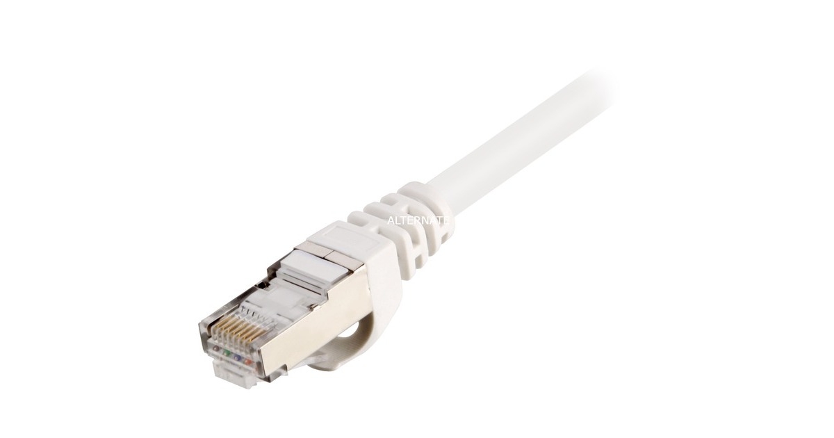 RJ45 Stecker CAT.6 S/FTP(weiß, 1,5 Meter)