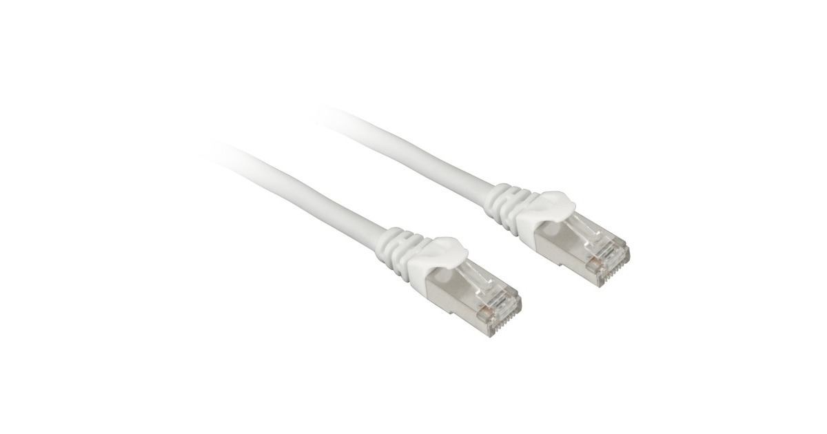 Sharkoon Patchkabel SFTP, RJ-45, mit Cat.7a Rohkabel(weiß, 1 Meter)
