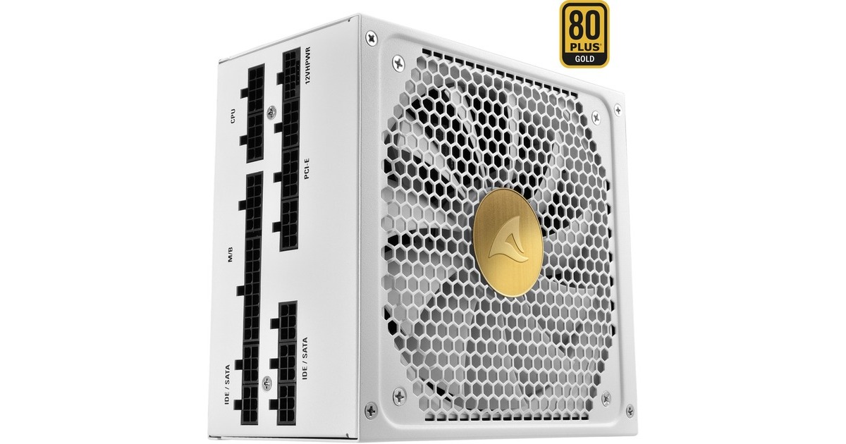 Sharkoon REBEL P30 Gold 1000W ATX3.0, PC-Netzteil(weiß, 1x 12VHPWR, 4x PCIe, Kabel-Management, 1000 Watt)