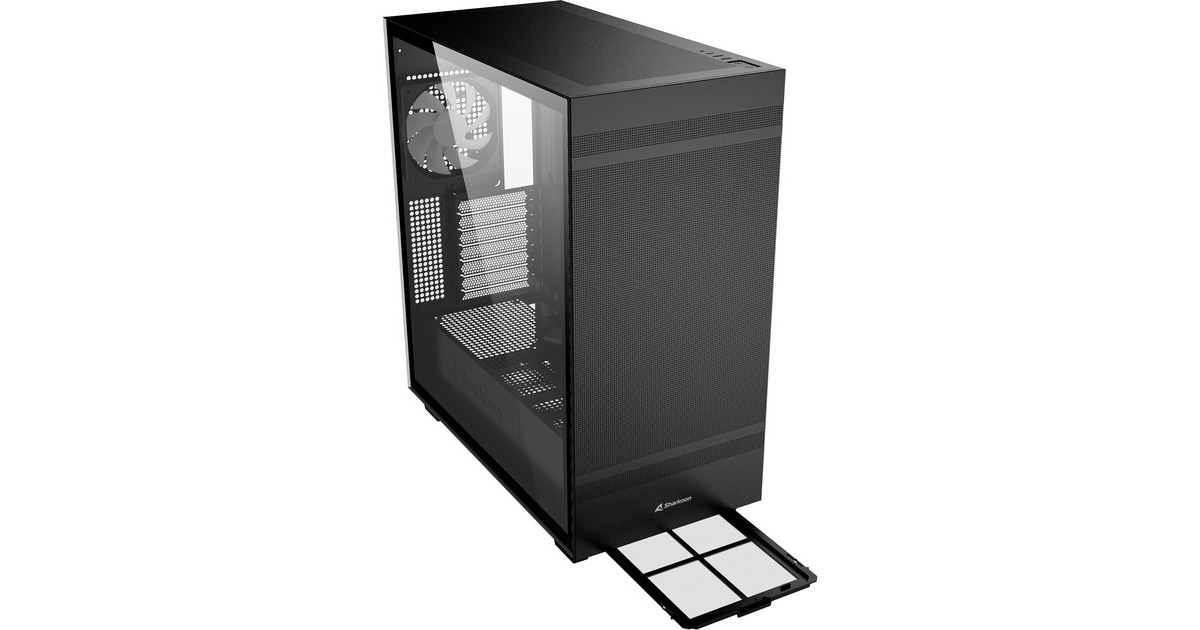 Sharkoon Rebel C50 RGB, Tower-Gehäuse(schwarz, Gehärtetes Glas)