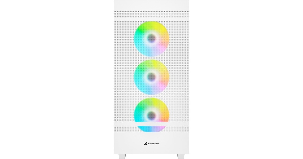Sharkoon Rebel C50 RGB, Tower-Gehäuse(weiß, Gehärtetes Glas)