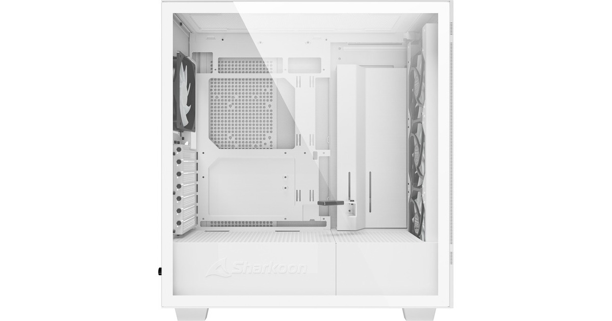 Sharkoon Rebel C50 RGB, Tower-Gehäuse(weiß, Gehärtetes Glas)