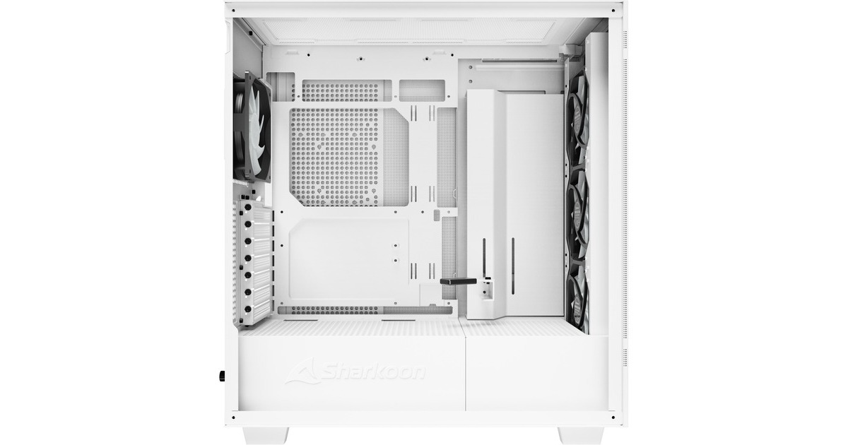 Sharkoon Rebel C50 RGB, Tower-Gehäuse(weiß, Gehärtetes Glas)