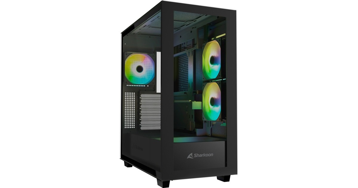 Sharkoon Rebel C60 RGB , Tower-Gehäuse(schwarz, Tempered Glass)