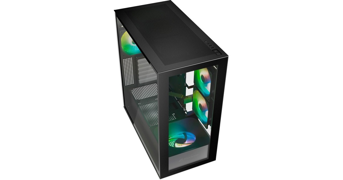 Sharkoon Rebel C60 RGB , Tower-Gehäuse(schwarz, Tempered Glass)