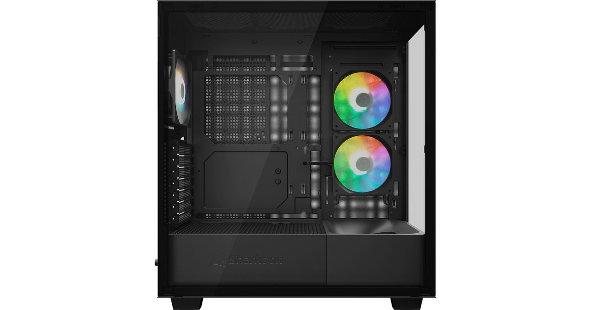 Sharkoon Rebel C60 RGB , Tower-Gehäuse(schwarz, Tempered Glass)