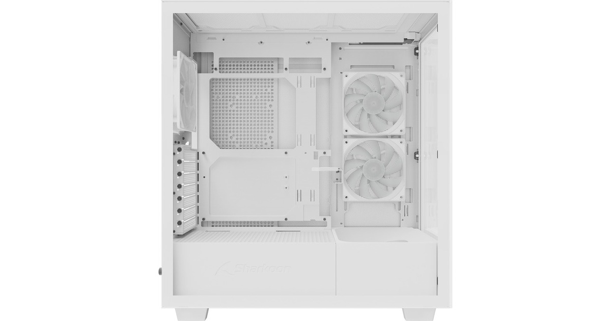 Sharkoon Rebel C60 RGB , Tower-Gehäuse(weiß, Tempered Glass)