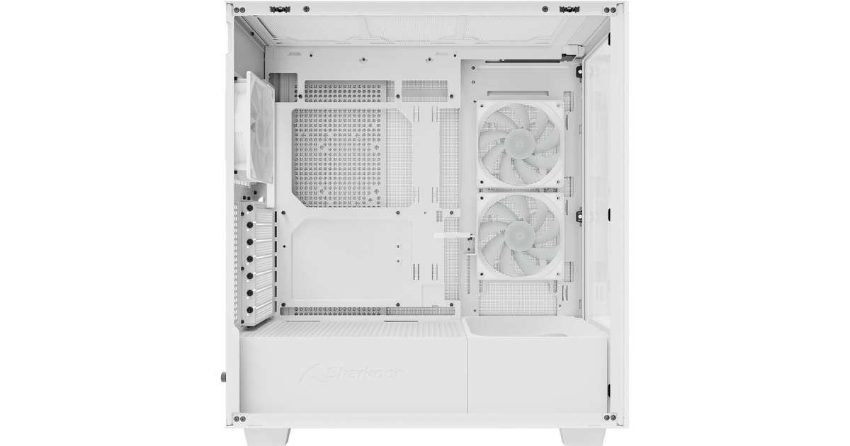 Sharkoon Rebel C60 RGB , Tower-Gehäuse(weiß, Tempered Glass)