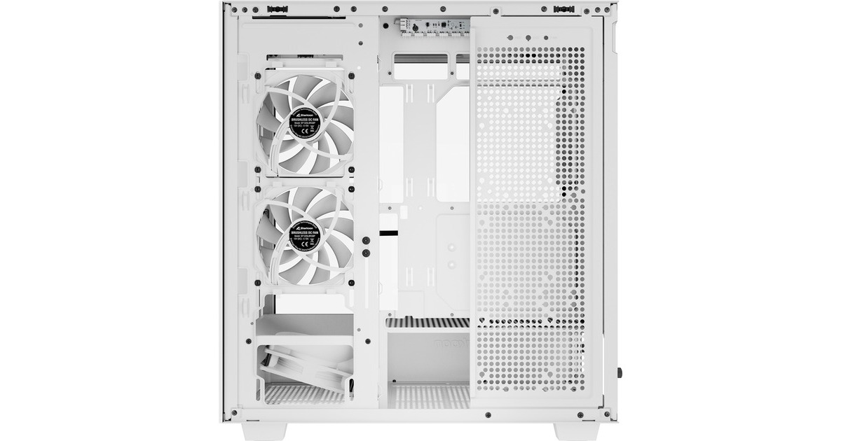 Sharkoon Rebel C60 RGB , Tower-Gehäuse(weiß, Tempered Glass)