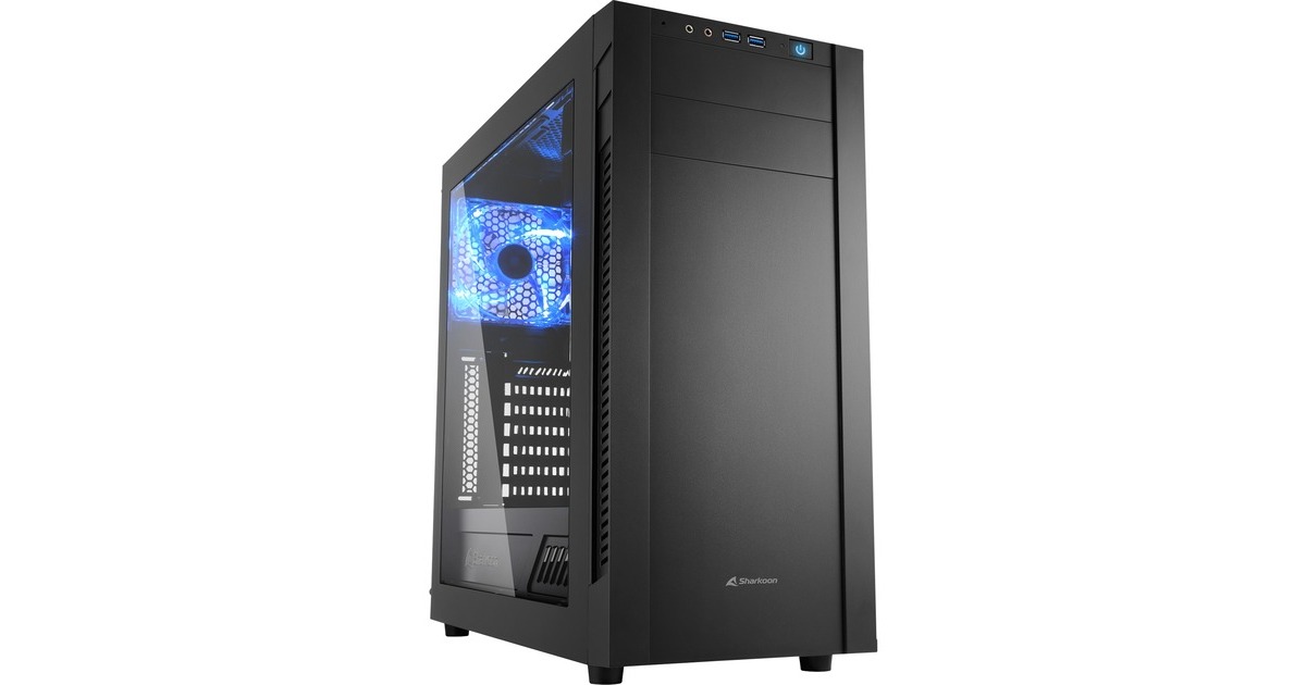 Sharkoon S25-W, Tower-Gehäuse(schwarz, Window-Kit)