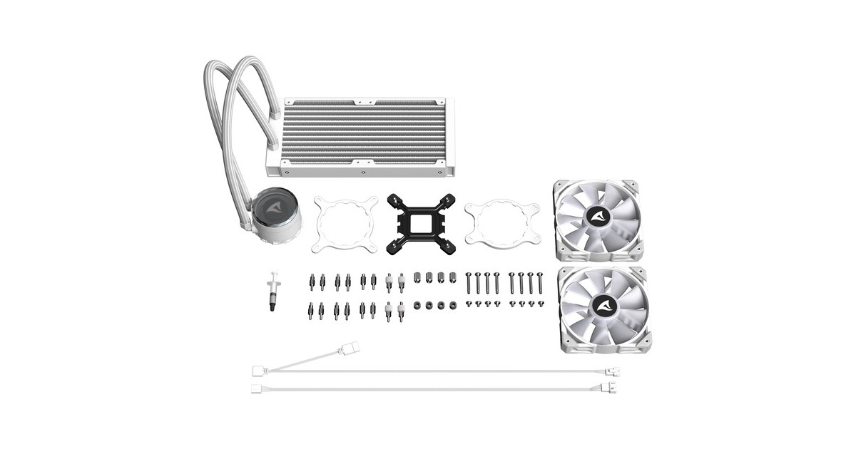 Sharkoon S80 RGB White AIO 240mm, Wasserkühlung(weiß)