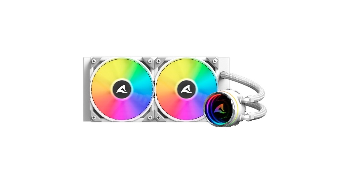 Sharkoon S80 RGB White AIO 240mm, Wasserkühlung(weiß)