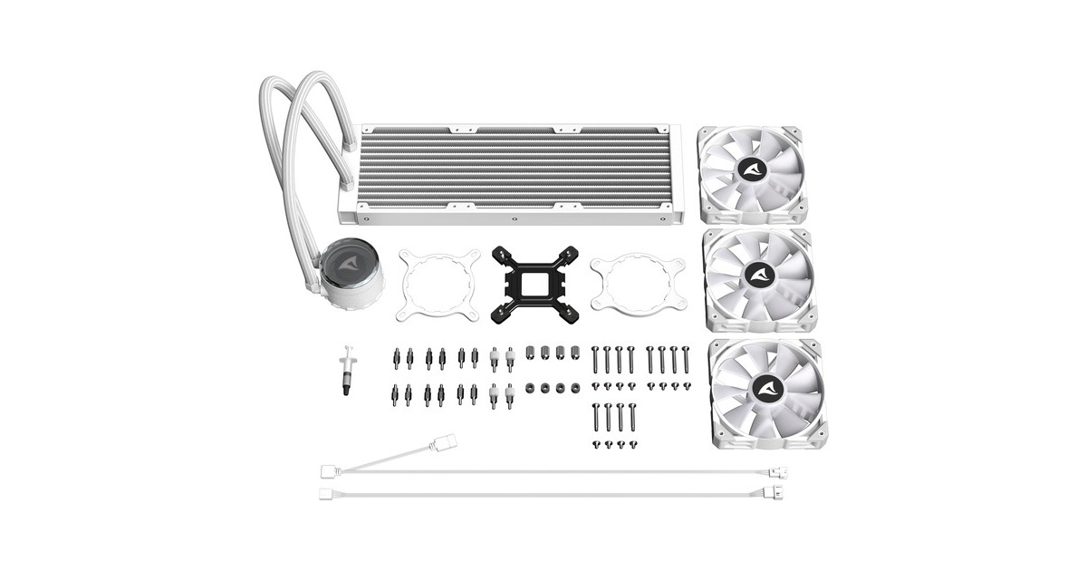 Sharkoon S90 RGB White AIO 360mm, Wasserkühlung(weiß)