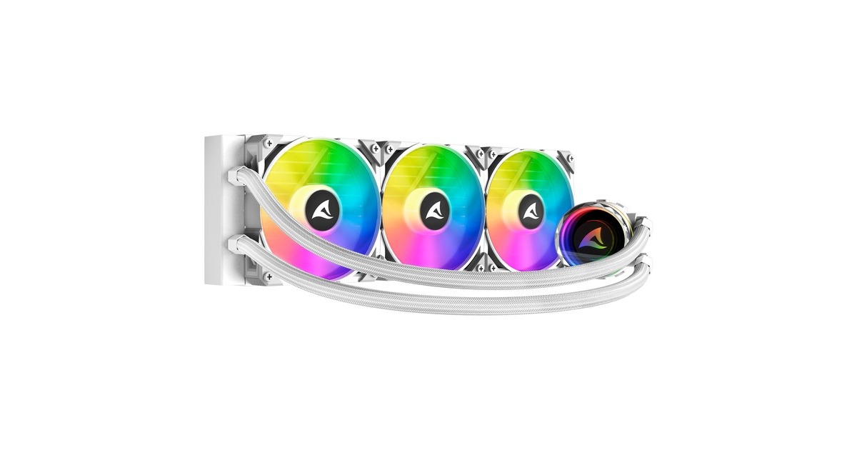 Sharkoon S90 RGB White AIO 360mm, Wasserkühlung(weiß)