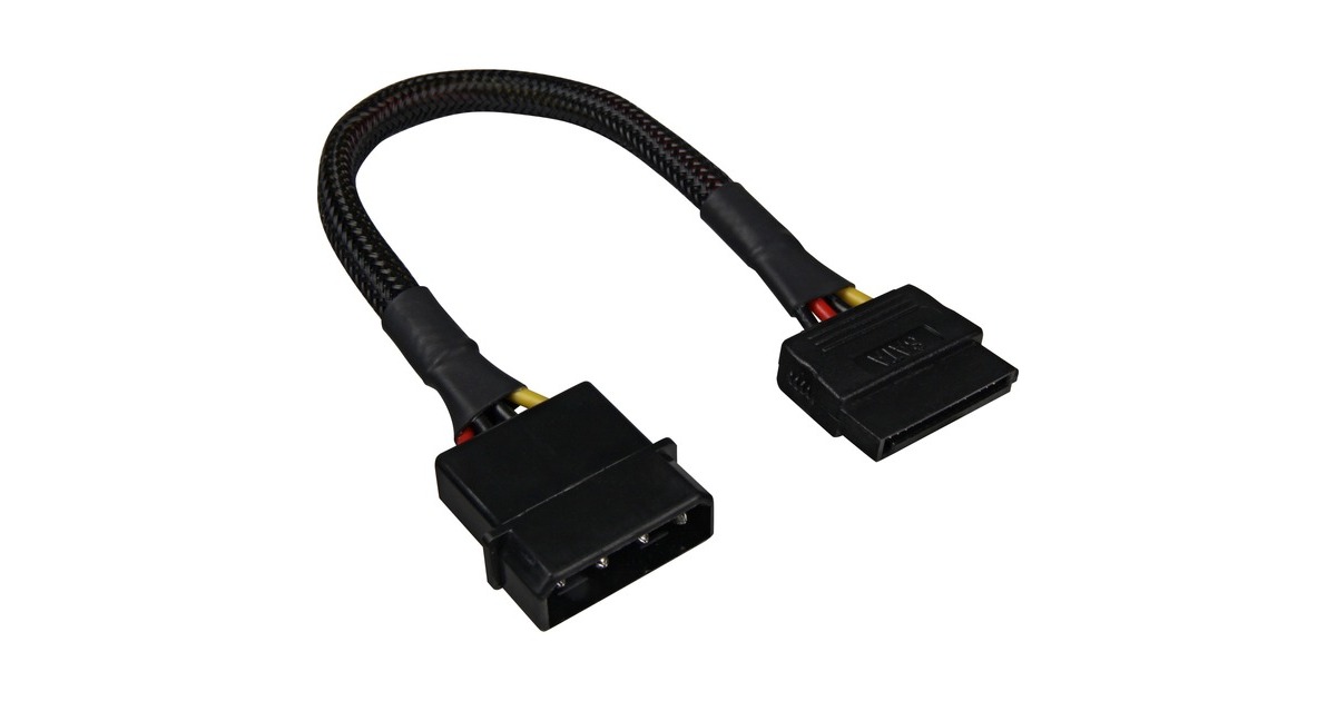 Sharkoon SATA Stromadapter(schwarz, 15cm)