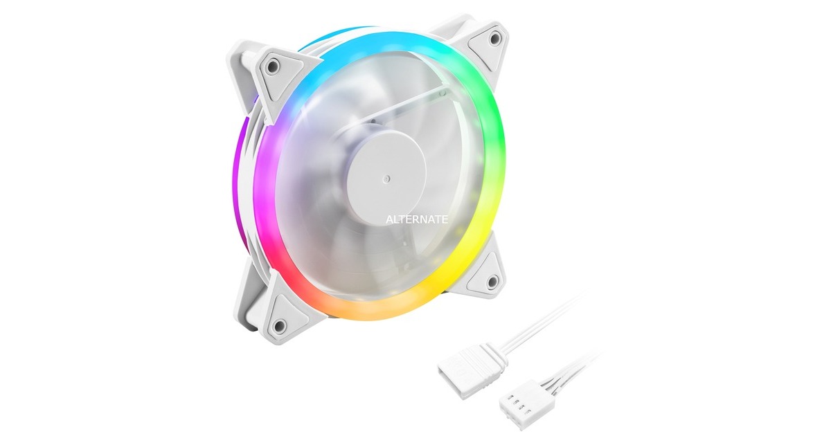 Sharkoon SHARK Blades PWM RGB Fan, Gehäuselüfter(weiß)