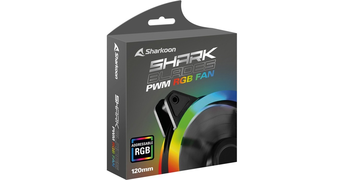 Sharkoon SHARK Blades PWM RGB Fan, Gehäuselüfter(schwarz)
