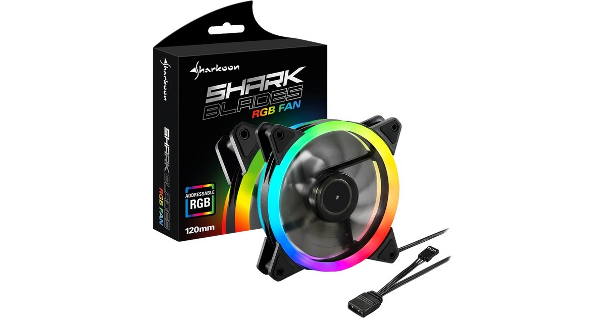 Sharkoon SHARK Blades RGB Fan, Gehäuselüfter(schwarz)