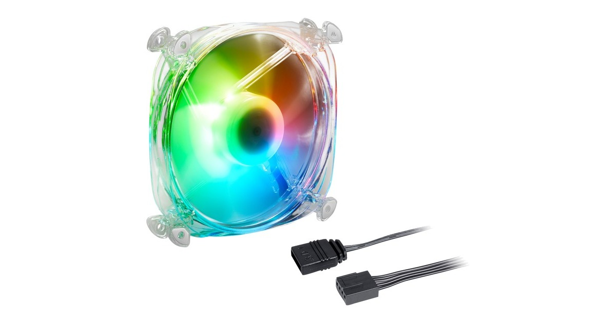 Sharkoon SHARK Disc PWM RGB Fan, Gehäuselüfter(transparent)